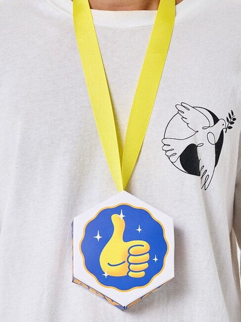 MEDAL Cutie cadou 1 pereche de șosete albastru - Șosete pentru bărbați