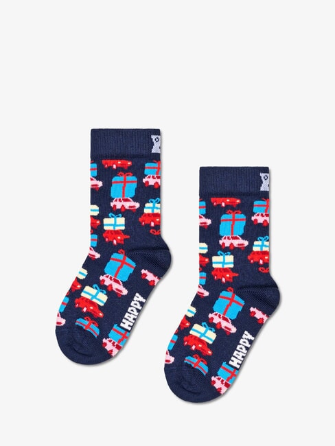 HOLIDAY KIDS Cutie cadou 3 perechi de șosete roşu - Șosete unisex