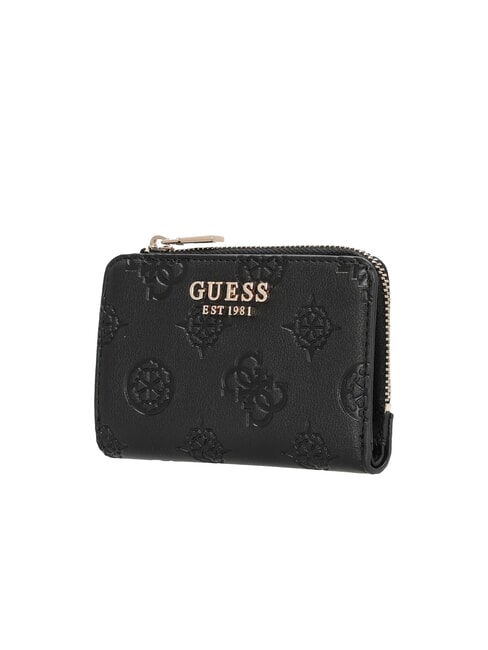 LAUREL 2 Portofel mediu cu fermoar logo negru - Portofele femei