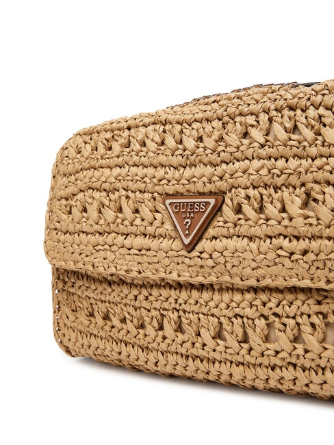 IRENE Geantă de umăr țesută, geantă crossbody natural / coniac - Genți femei