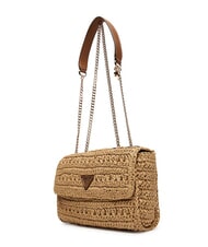 GUESS IRENE Geantă de umăr țesută, geantă crossbody natural / coniac - Genți femei - 4