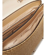 GUESS GIULLY 2 Geantă convertibilă din rafie cu clapă lalie beauty natural - Genți femei - 6