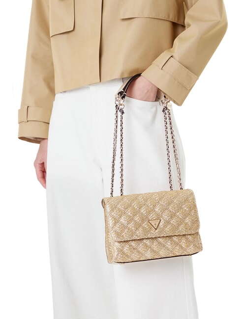 GIULLY 2 Geantă de umăr țesută, geantă crossbody aur - Genți femei