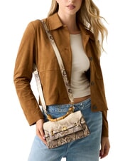 GUESS SIBEL Geantă mică cu curea de umăr lalie beauty natural - Genți femei - 6