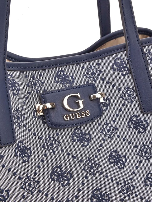 NEDA Geantă de cumpărături din material jacquard sigla marinei - Genți femei