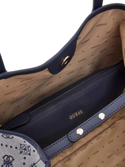 NEDA Geantă de cumpărături din material jacquard sigla marinei - Genți femei