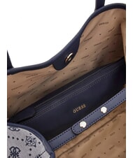 GUESS NEDA Geantă de cumpărături din material jacquard sigla marinei - Genți femei - 5