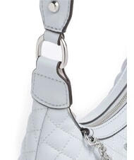 GUESS EVERLEE Geantă de umăr matlasată cu pandantive albastru cețos - Genți femei - 3