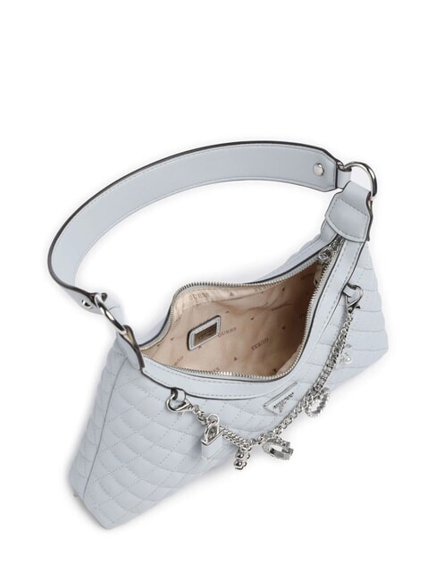 EVERLEE Geantă de umăr matlasată cu pandantive albastru cețos - Genți femei