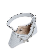 GUESS EVERLEE Geantă de umăr matlasată cu pandantive albastru cețos - Genți femei - 5