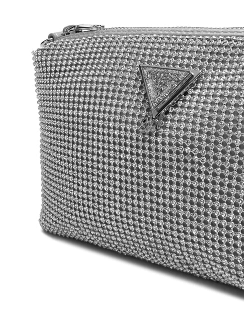 CRYSTAL Geantă de umăr cu strasuri argint - Genți femei