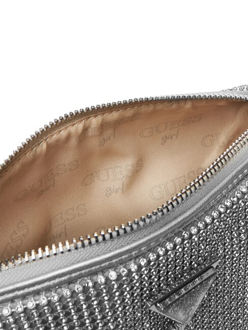 CRYSTAL Geantă de umăr cu strasuri argint - Genți femei