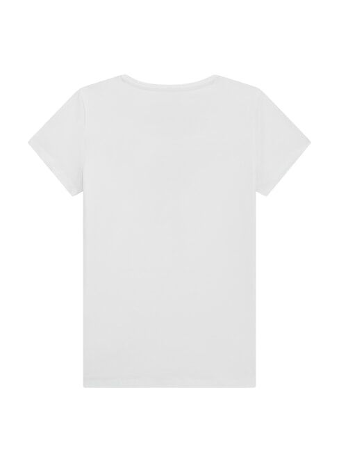 KIDS Tricou cu m&acirc;necă scurtă și strasuri alb adevărat a000 - Tricou copil