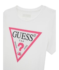 GUESS KIDS Tricou cu m&acirc;necă scurtă și strasuri alb adevărat a000 - Tricou copil - 3