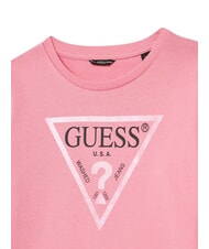 GUESS CORE KIDS Hanorac cu imprimeu logo triunghi roz jeleu - Hanorac pentru bebeluși - 3