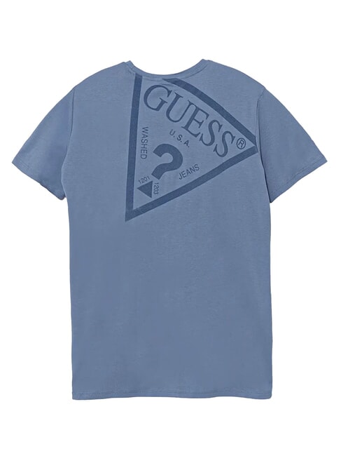 KIDS Tricou cu m&acirc;necă scurtă și imprimeu retro albastru liliac - Tricou copil