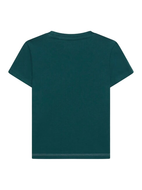 KIDS Tricou pentru bebeluși cu buzunar și ursuleț de pluș verde retro - Tricou copil