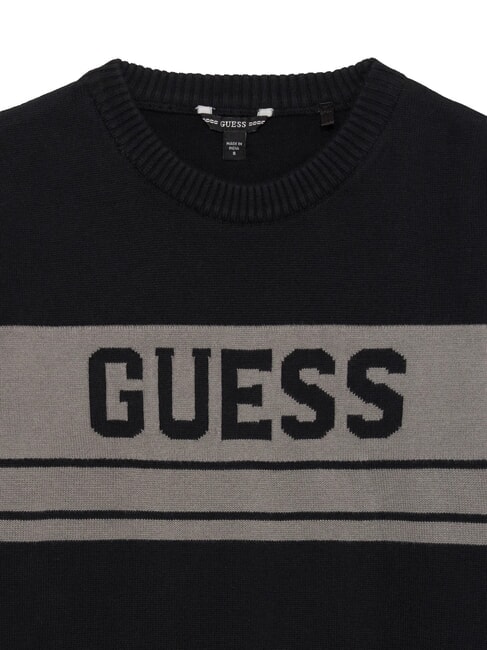 KIDS MINI ME Pulover cu guler rotund și logo jetbla - Pulovere pentru copii