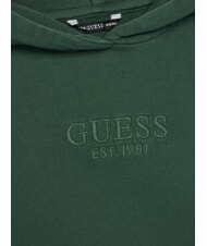 GUESS KIDS Hanorac pentru copii cu glugă și buzunar verde retro - Hanorac pentru bebeluși - 3