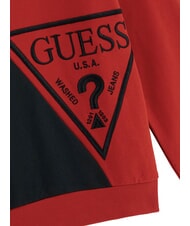 GUESS LS ACTIVE Hanorac cu guler rotund pentru copii roșu picant - Hanorac pentru bebeluși - 3