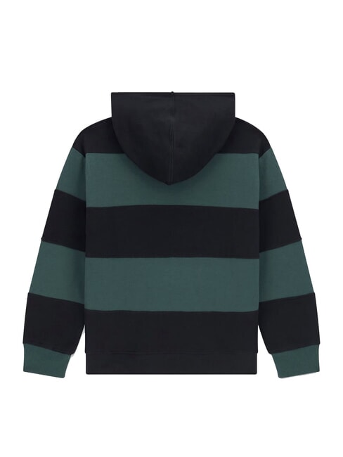 KIDS Hanorac cu dungi pentru copii combinație verde/negru - Hanorac pentru bebeluși