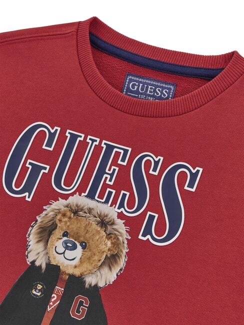 KIDS Hanorac cu guler rotund pentru bebeluși cu imprimeu de ursuleți de pluș roșu chili - Hanorac pentru bebeluși