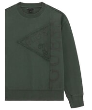 GUESS KIDS Hanorac pentru copii cu broderie cu logo verdeață de junglă - Hanorac pentru bebeluși - 3