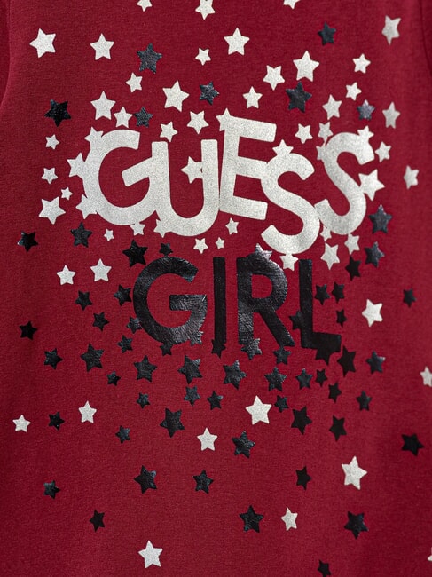 KIDS Tricou cu m&acirc;necă lungă pentru fete, cu imprimeu roșu de sală de bal - Tricou copil