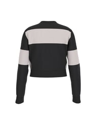 GUESS KIDS Hanorac cu guler rotund și dungi și logo - Hanorac pentru bebeluși