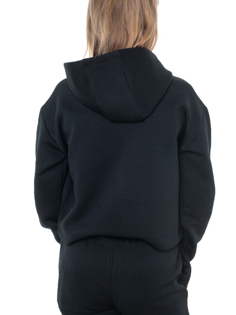 KIDS MINI ME Hanorac cu logo bujor pe toată suprafața bujor negru - Hanorac pentru bebeluși