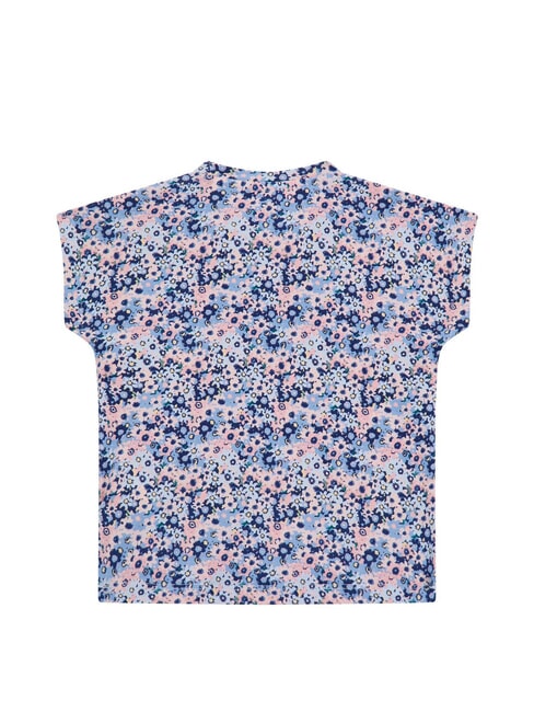 KIDS Tricou cu m&acirc;necă scurtă și imprimeu floral floarea grădinii secrete - Tricou copil