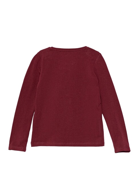 KIDS Tricou cu m&acirc;necă lungă pentru fete, cu imprimeu roșu de sală de bal - Tricou copil