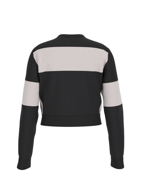 KIDS Hanorac cu guler rotund și dungi și logo jetbla - Hanorac pentru bebeluși