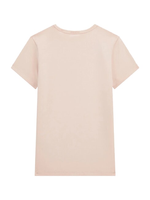 KIDS MINI ME Tricou cu m&acirc;necă scurtă pentru fete cu strasuri nisip palid - Tricou copil