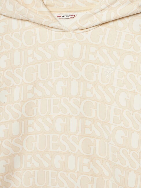 KIDS Hanorac cu logo integral logo bej - Hanorac pentru bebeluși