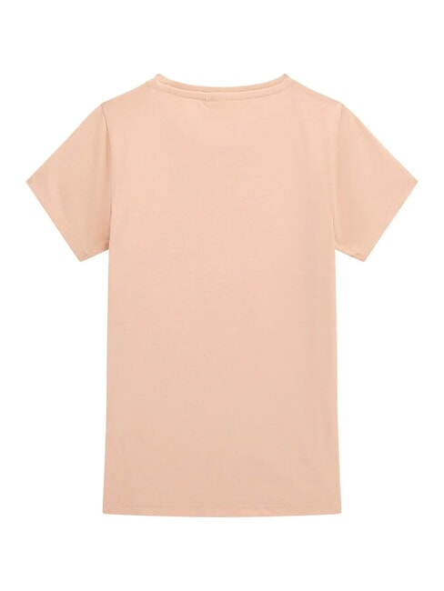 KIDS MINI ME Tricou cu m&acirc;necă scurtă pentru fete, cu broderie nisip palid - Tricou copil