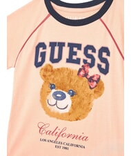 GUESS KIDS Tricou cu m&acirc;necă scurtă și imprimeu cu ursuleți de pluș răsărit de soare piersică - Tricou copil - 3