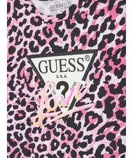 GUESS KIDS Tricou cu m&acirc;necă scurtă pentru fete combinație roz leopard - Tricou copil - 3