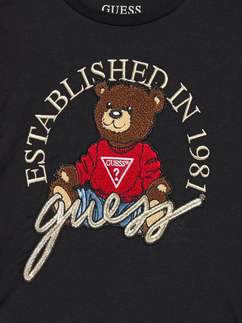 KIDS Tricou cu m&acirc;necă lungă și ursuleț de pluș jetbla - Tricou copil