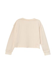 GUESS KIDS Hanorac cu guler rotund pentru fete, cu broderie cu logo - Hanorac pentru bebeluși