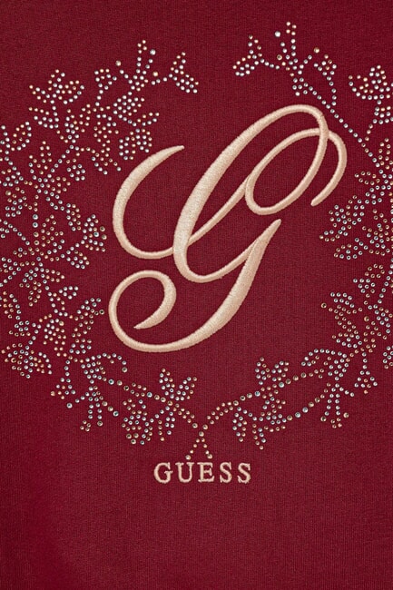 KIDS Hanorac cu guler rotund pentru fete roșu de sală de bal - Hanorac pentru bebeluși