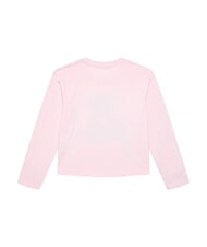 GUESS KIDS Tricou cu m&acirc;necă lungă și ursuleț de pluș roz vată de zahăr - Tricou copil - 2