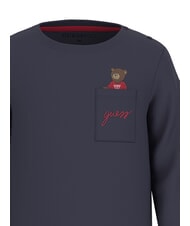 GUESS KIDS Tricou cu m&acirc;necă lungă și buzunar smartblue - Tricou copil - 3