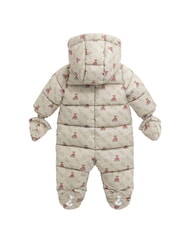 GUESS KIDS MINI ME Costum de zăpadă cu glugă 4g bej rustic aop - Salopete și ținute pentru bebeluși - 2