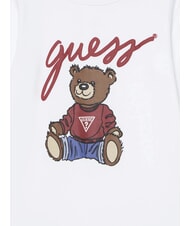 GUESS KIDS MINI ME Salopă pentru bebeluși din bumbac alb purpuriu - Salopete și ținute pentru bebeluși - 3