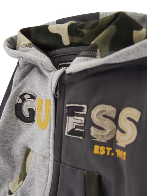 KIDS MINI ME set trening cu glugă și pantaloni combinație de nuanțe de gri - Salopete și ținute pentru bebeluși