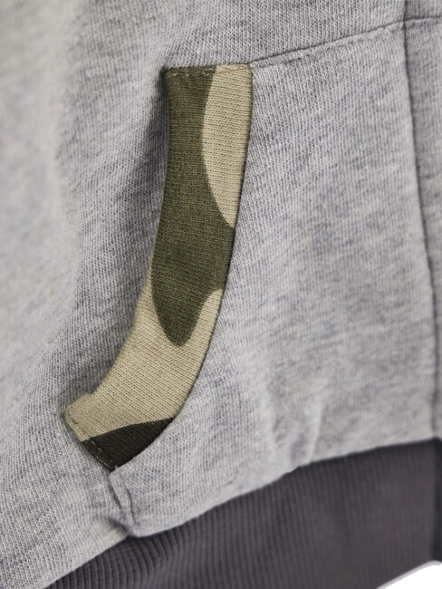 KIDS MINI ME set trening cu glugă și pantaloni combinație de nuanțe de gri - Salopete și ținute pentru bebeluși