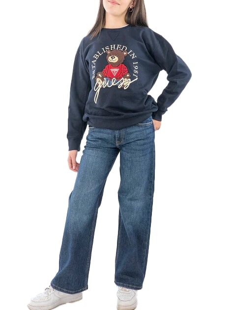 KIDS ACTIVE Hanorac cu guler rotund pentru fete smartblue - Hanorac pentru bebeluși