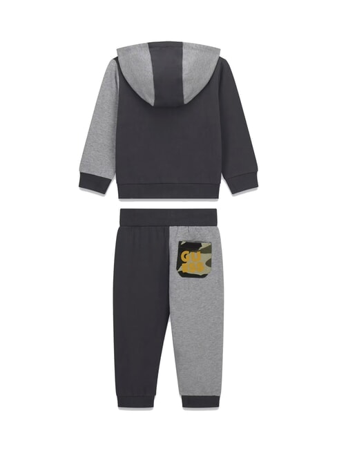 KIDS MINI ME Set trening pentru bebeluși cu hanorac și pantaloni combinație de nuanțe de gri - Treninguri pentru copii