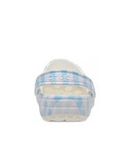 CROCS CLASSIC GINGHAM Papuci sabot imprimați pentru femei alb/albastru - Pantofi femei - 4